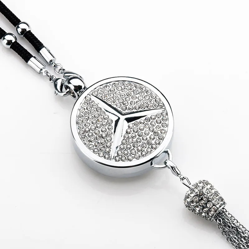 Metal Diamond Car Logo Aromatherapy Pendant