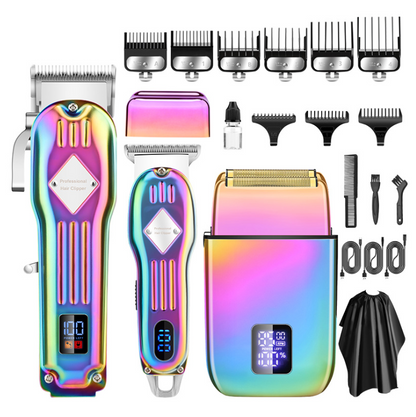 Three-in-one hair clipper-shaving set