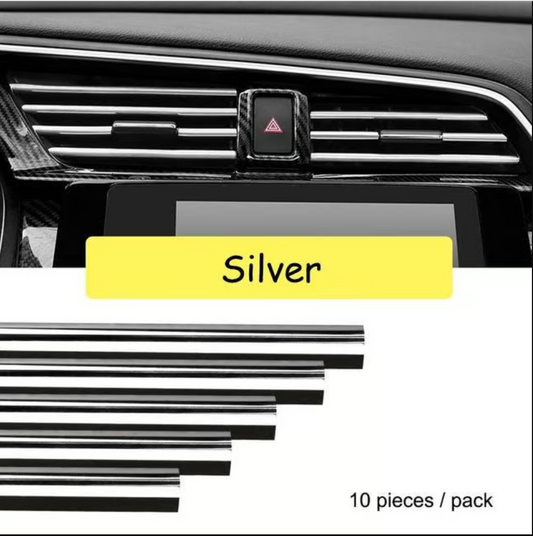 Chrome Styling Moulding Car Air Vent Trim Strip