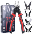 Ensemble d'outils de pinces à tête interchangeable multifonctions 5 en 1