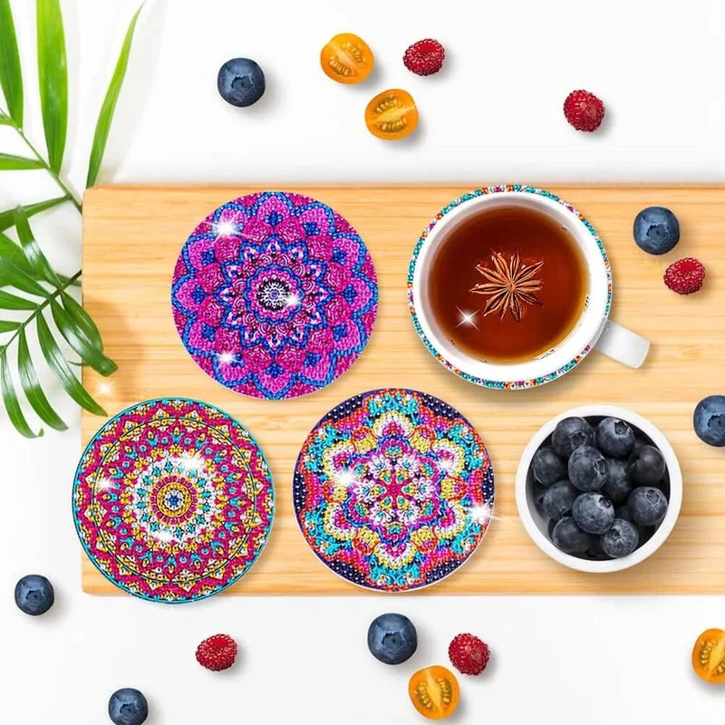 🌸Diamond Crafts Coasters Diamond Painting Coasters (Mandala)