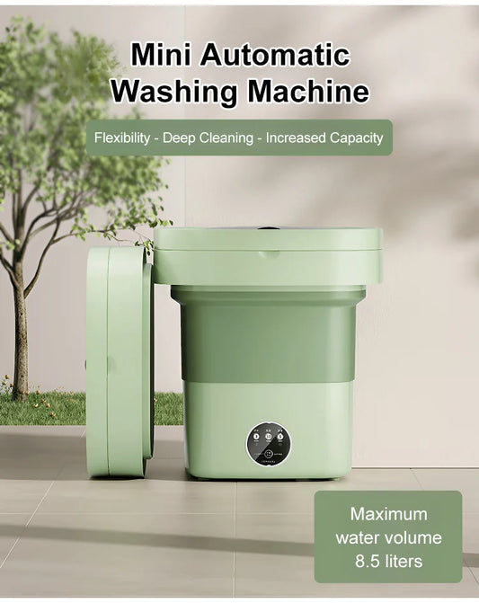 Foldable mini automatic washing machine