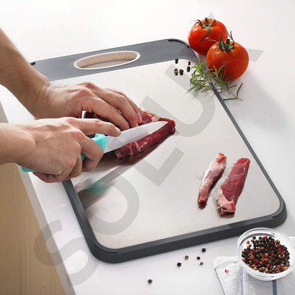 Double-sided 304 stainless steel cutting board