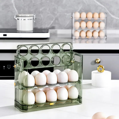 Kitchen Egg Holder Refrigerator Egg Stand Shelf Fresh Storage Box Eggs Display Rack Eggs Storage Container Fridge Organizer