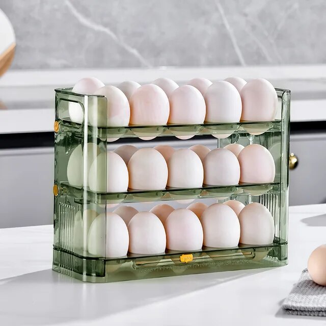 Kitchen Egg Holder Refrigerator Egg Stand Shelf Fresh Storage Box Eggs Display Rack Eggs Storage Container Fridge Organizer