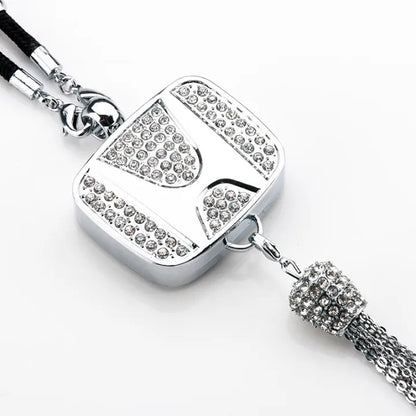 Metal Diamond Car Logo Aromatherapy Pendant