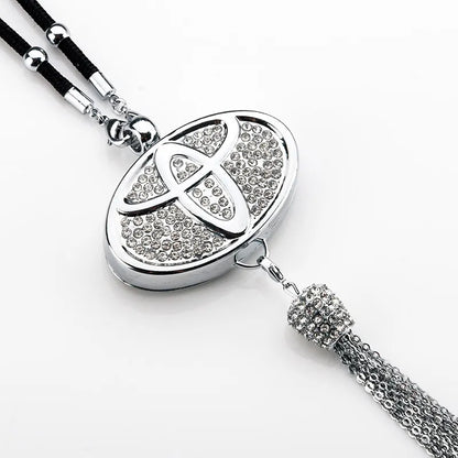 Metal Diamond Car Logo Aromatherapy Pendant