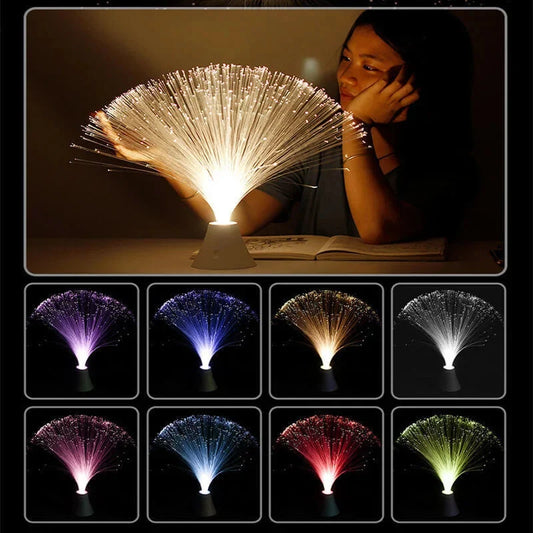 Crystal Base Fiber Optic Lamp