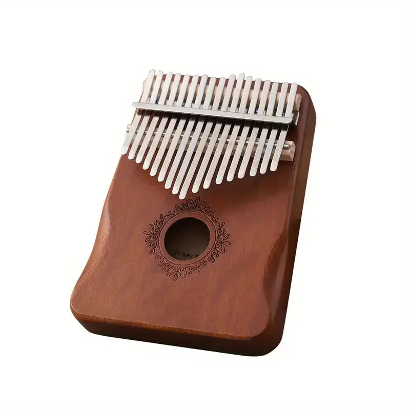 Piano à pouce portable de type boîte, 21 touches, avec motif fleur de pêcher, instrument de décompression.