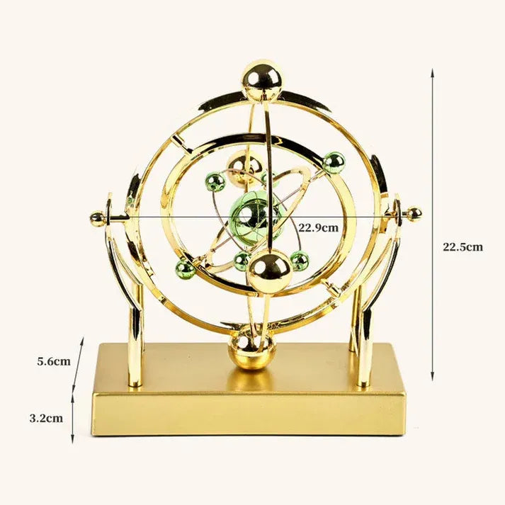 Pendule à mouvement perpétuel en orbite céleste - Décoration rotative créative pour la maison