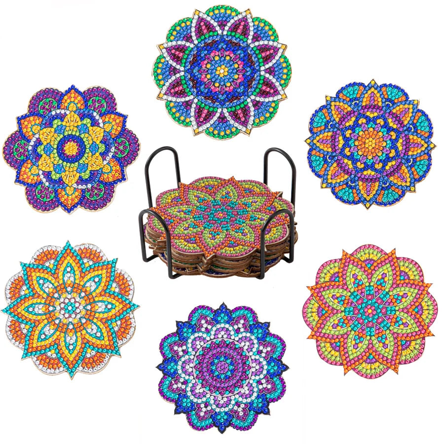 🌸Diamond Crafts Coasters Diamond Painting Coasters (Mandala)