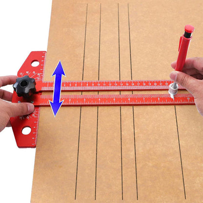 Multi-functional Aluminum Adjustable Scriber Drawing T-Square