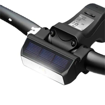 INBIKE 300lm Solar Energy USB Solar Powered Bicycle Light LED Front Light with Bell Horn Solar mountain bike lights